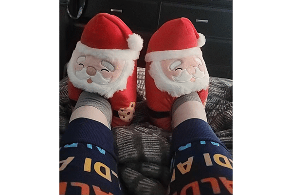Santa Squishmallow Holiday Slippers
