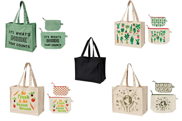 Crane Recycled Material Tote & Pouch Set 