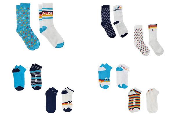 ALDI Men's or Ladies ALDI Gear 2 Pack Socks