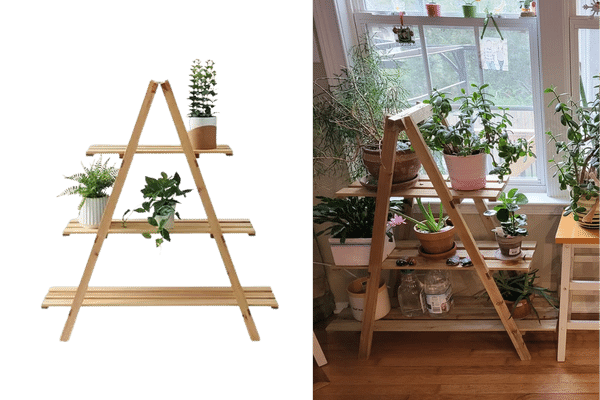 Aldi Presents Belavi Wooden Plant Ladder Stand for you Plants