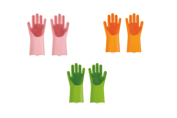 Easy Home Silicone Scrub Gloves (Cleaning Made Easy)